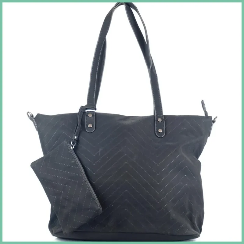 Fekete shopper táska